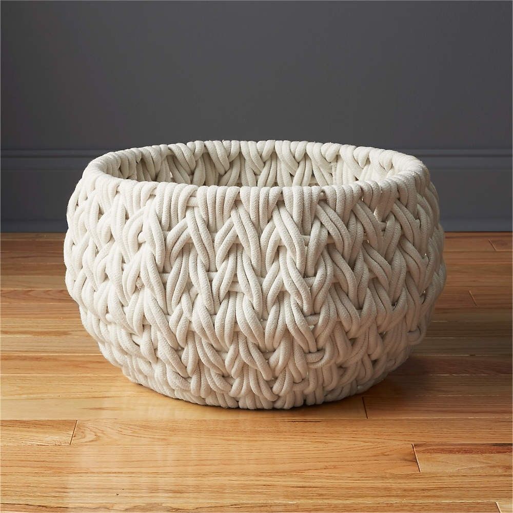 Conway Large White Rope Basket + Reviews | CB2 | CB2