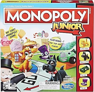 Hasbro Monopoly Junior Board Game, Ages 5 and up (Amazon Exclusive) | Amazon (US)