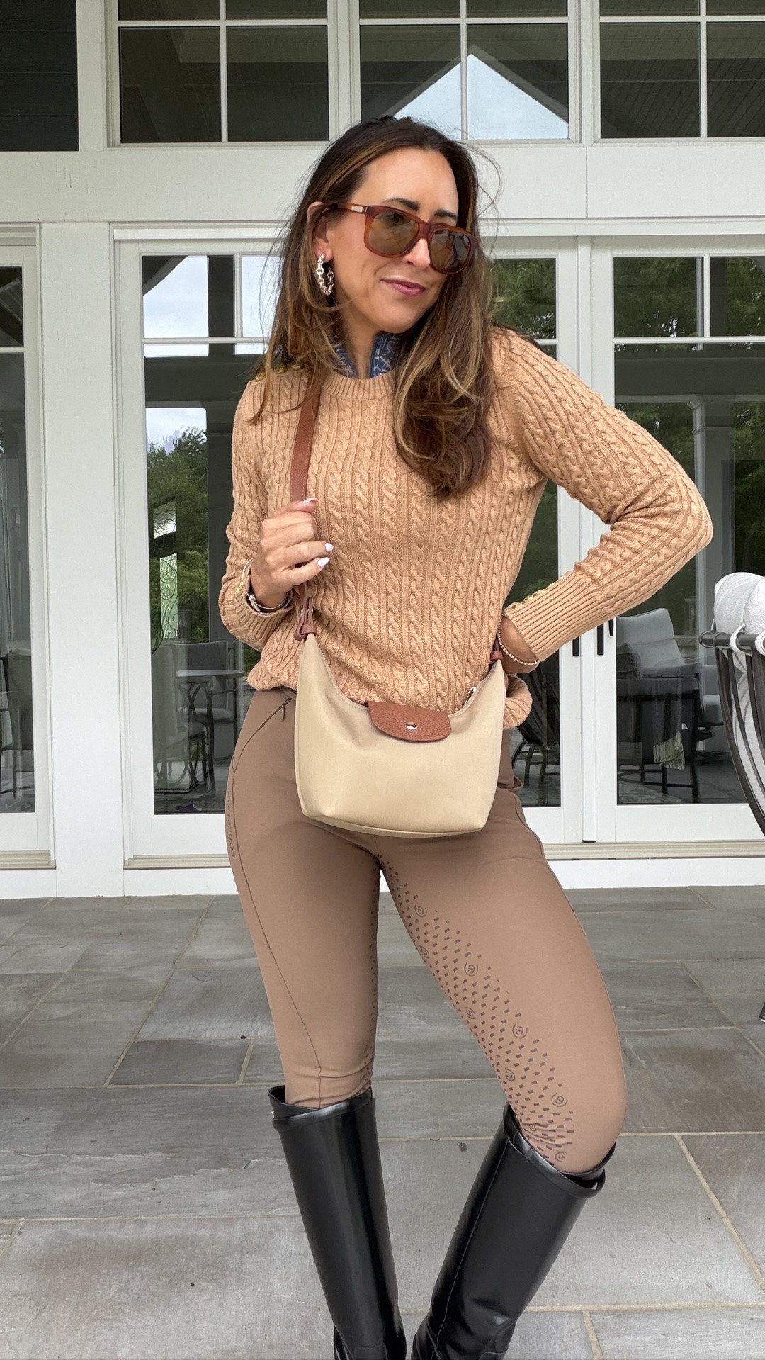 Shop this bag using the link in my bio on instagram. The link is also saved to stories. Thanks for using my affiliate link which allows me to earn commissions on purchases!

One bag. Endless looks. 🤍

Lightweight, versatile, and perfect for travel. Wear it as a shoulder bag, crossbody, or top handle and style it from day to night. 

Day 1 - jeans linked. Top is older
Day 2 - exact jacket and denim linked. Sandals Zara thong slide
Day 3 equestrian Stockholm breeches, holland cooper sweater, belt ariat, boots designer
Night outfit - capris Zara, heels linked, satin blazer banana republic older. 

Luxury for less 
Link in bio
Designer inspired
Longchamp
Amazing finds
Isavie
Lena bag
Travel crossbody 
Lightweight hand bag

#LTKBeauty #LTKTravel #LTKOver40