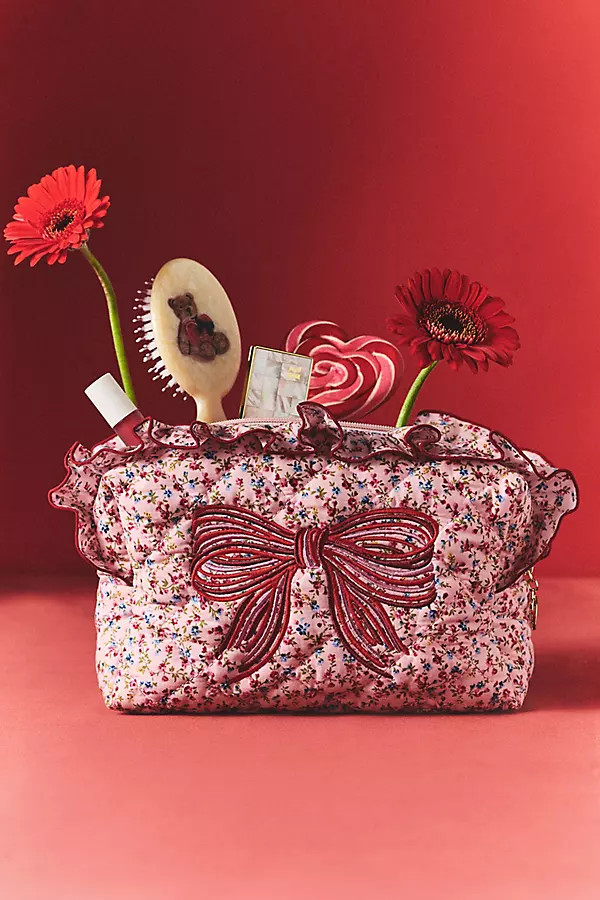 Shiraleah Valentines Bow Cosmetic Bag | Anthropologie (US)
