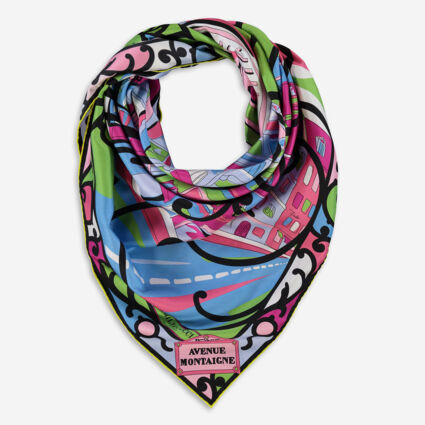 Multicolour Silk Patterned Scarf | TK Maxx