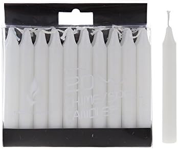 Mega Candles 20 pcs Unscented White Mini Taper Candle, 4 Inch Tall x 1/2 Inch Diameter, Great for... | Amazon (US)