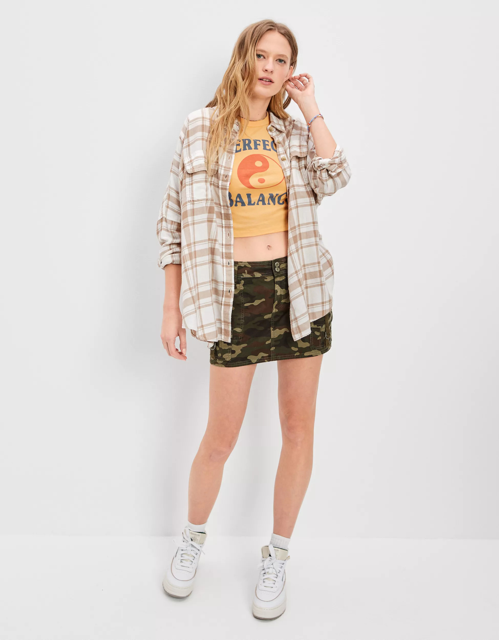 AE Go Big Beach Flannel Shirt | American Eagle Outfitters (US & CA)