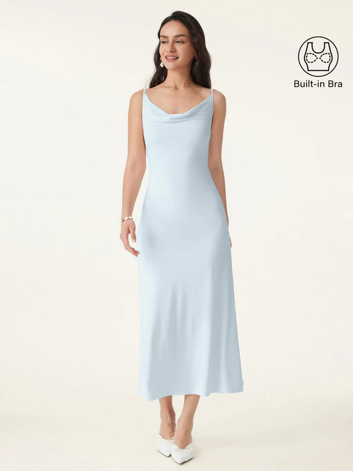 Effortless Vacay Cowl Neck Midi Brami Dress | OGLmove