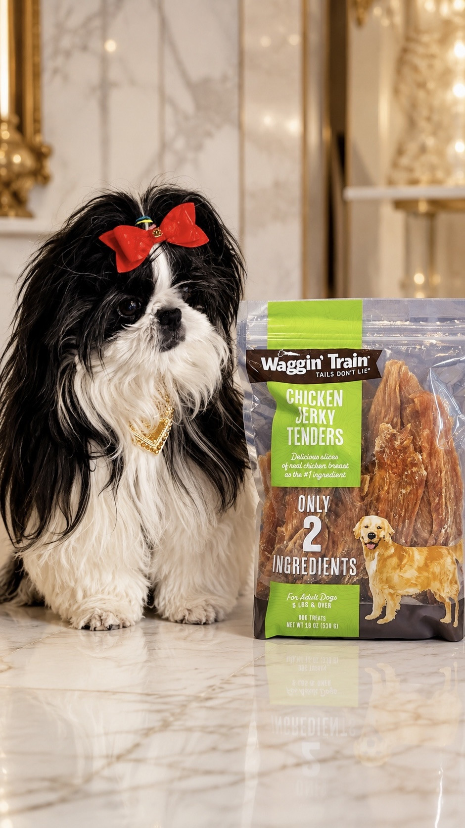 Waggin’ Train Chicken Jerky Tenders are made with only two ingredients: real chicken breast as the #1 ingredient and vegetable glycerin. These grain-free and corn-free dog treats contain no artificial colors or flavors and are intended for adult dogs 5 lbs and over. The 18 oz resealable pouch makes them easy to keep on hand for reward time, travel, or everyday treating. Shop this exact Waggin’ Train Chicken Jerky plus all of Nirvana’s favorite dog-friendly finds linked here.

Nirvana the Shih Tzu 💋 Nirvana Approved

#LTKHome #LTKmomlife #LTKdayinmylife