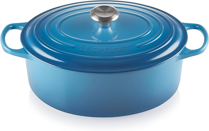 Le Creuset Enameled Cast Iron Signature Oval Dutch Oven, 6.75 qt., Marseille | Amazon (US)