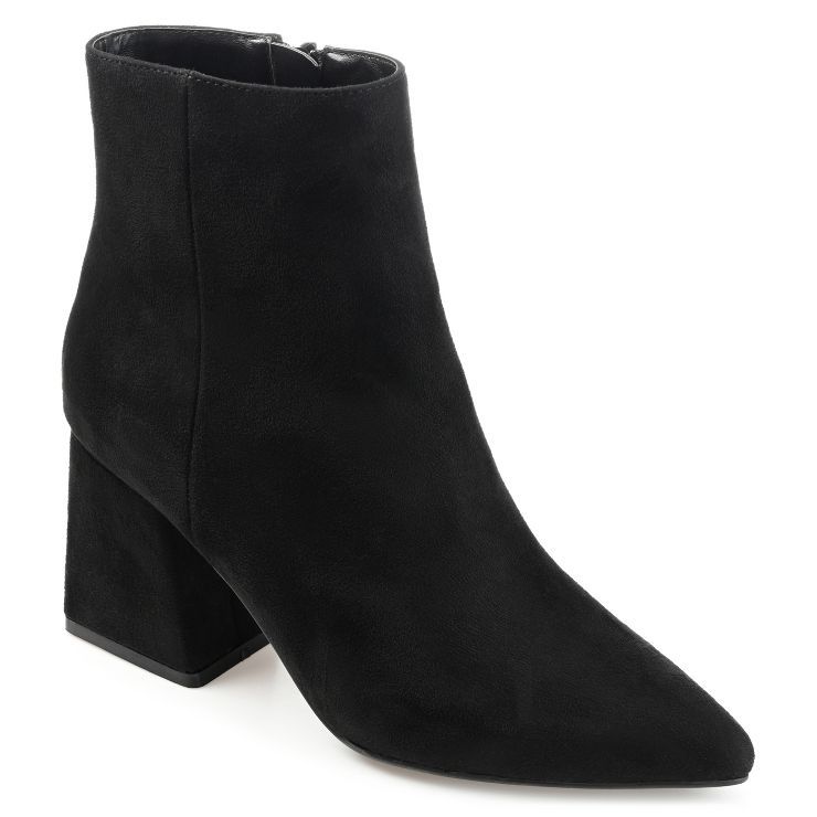 Journee Collection Womens Mylow Pointed Toe Block Heel Ankle Booties | Target