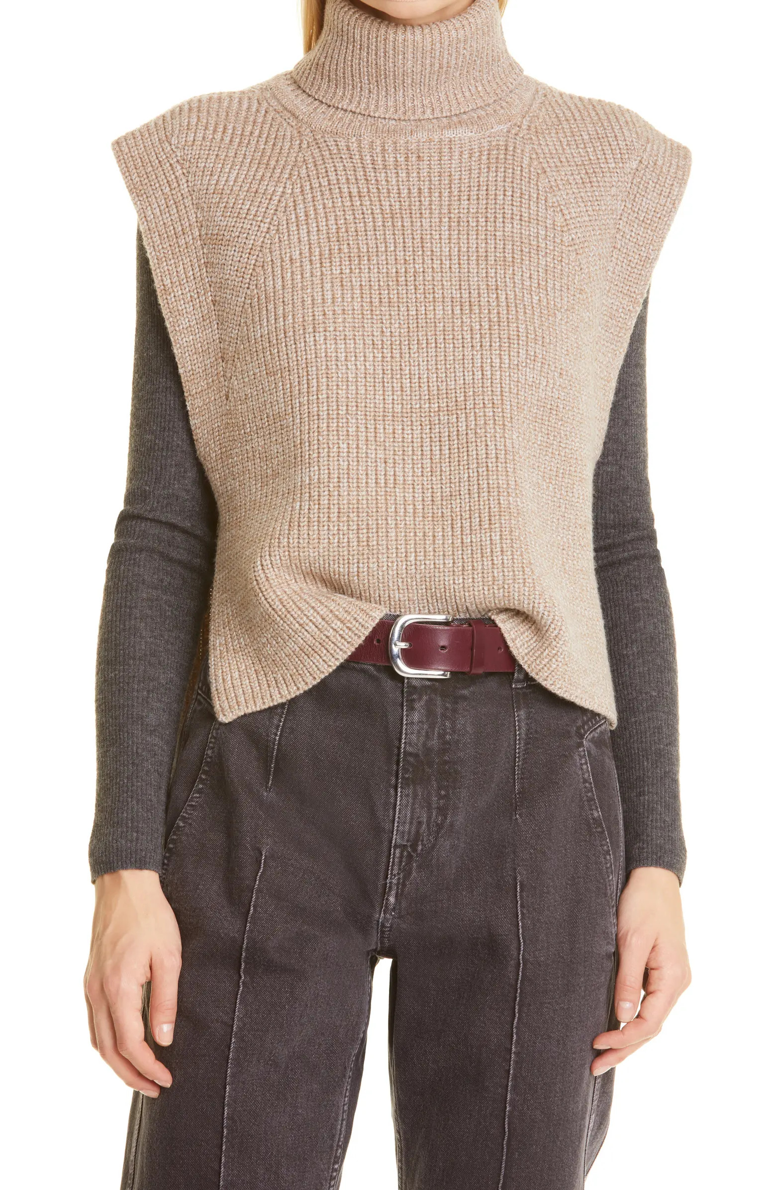 Isabel Marant Étoile Megan Merino Wool Turtleneck Sweater Vest | Nordstrom | Nordstrom