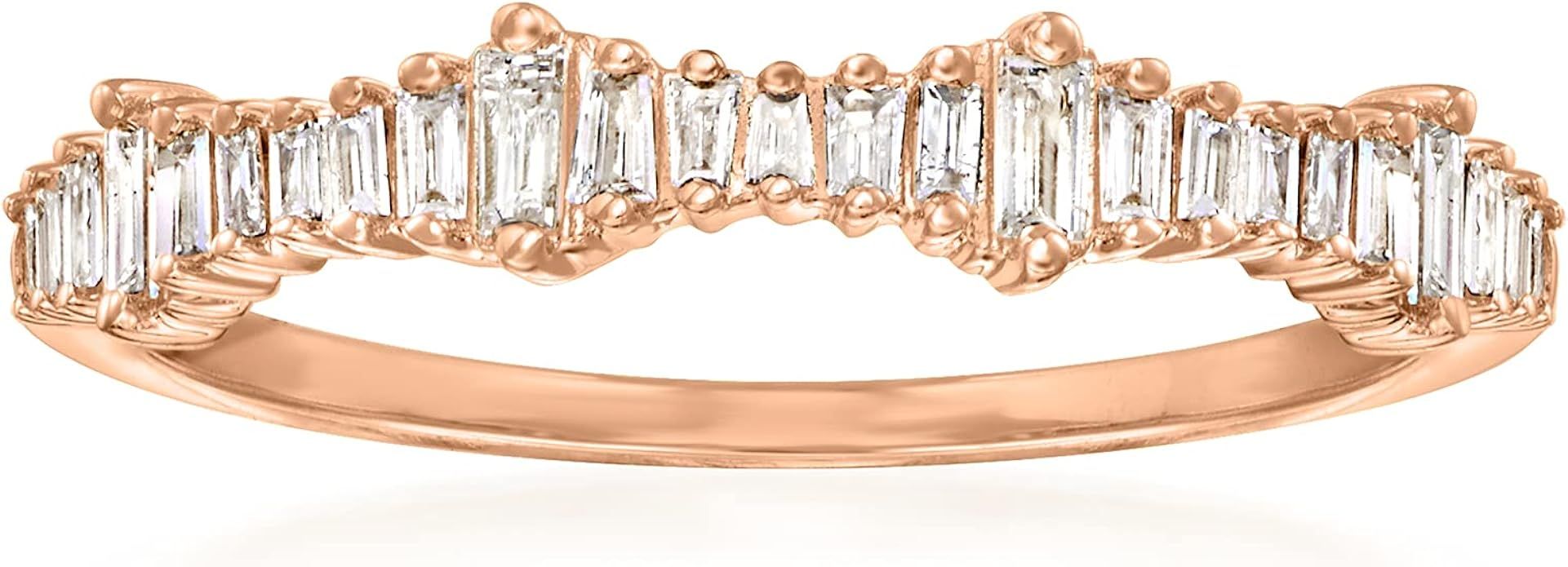 Ross-Simons .20 ct. t.w. Baguette Diamond Ring in 14kt Gold | Amazon (US)