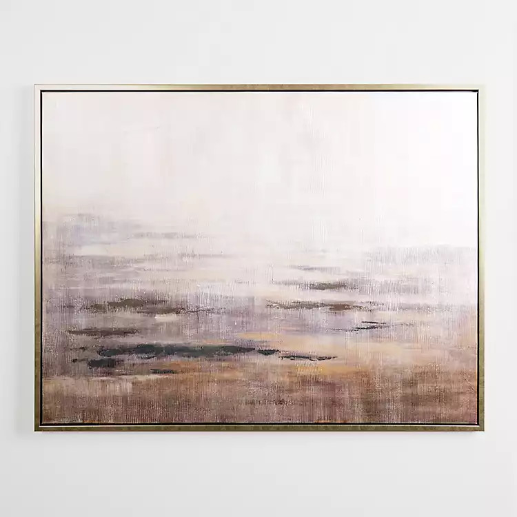 Neutral Shimmer Framed Canvas Art Print | Kirkland's Home