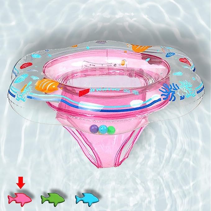 Baby Swimming Ring Floats with Safety Seat Double Airbag Swim Rings for Babies Kids Swimming Floa... | Amazon (US)