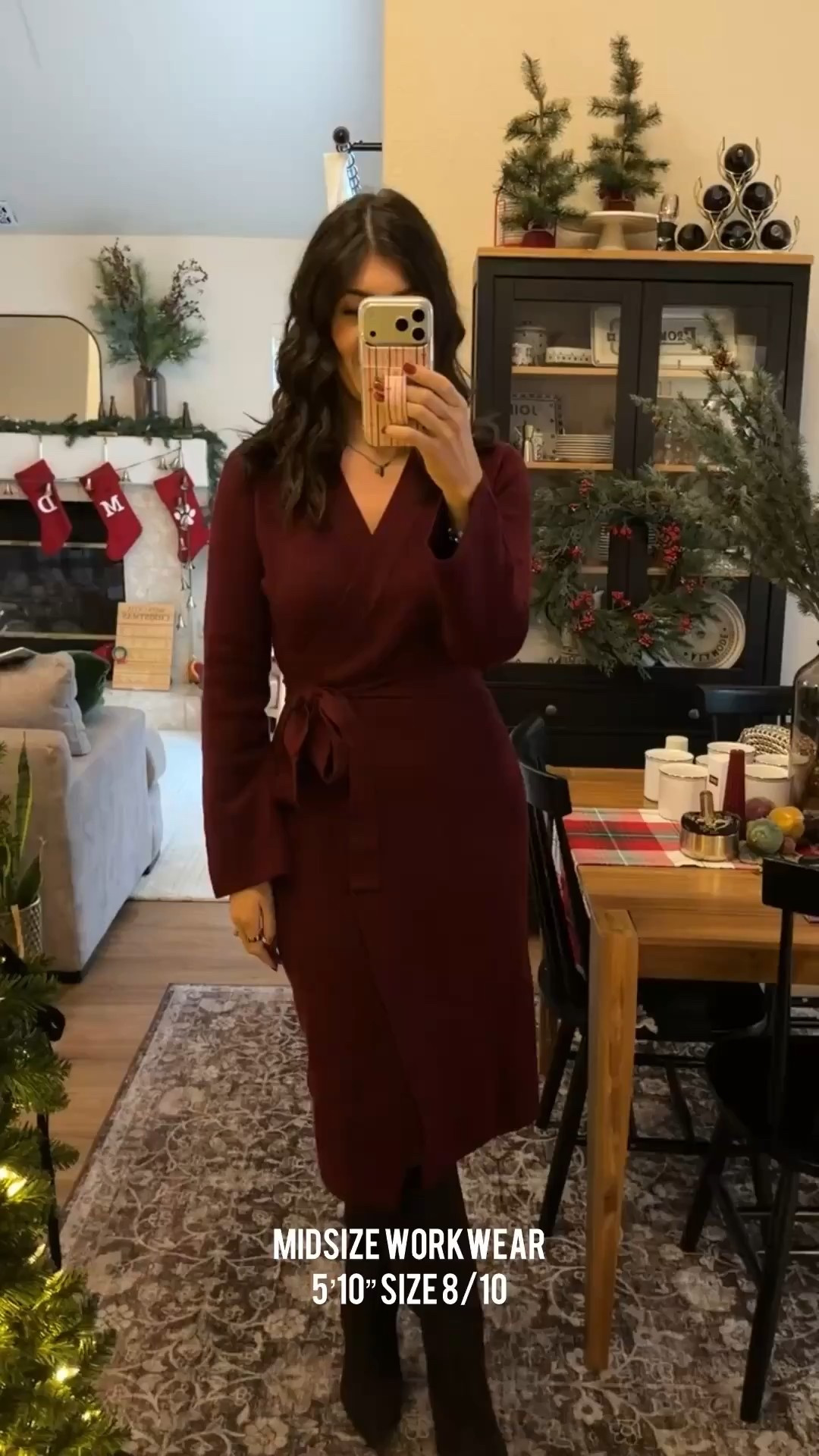 In a medium wrap dress Large tights

midsize workwear,  workwear, office outfit, business casual outfits, chic office looks, professional style, midsize fashion inspo, everyday work outfits, fall office outfit, affordable workwear, work to weekend looks, affordable workwear, office dress, work dress, trending, holiday dress, sweater dress, wrap dress

#LTKWorkwear #LTKHoliday #LTKMidsize