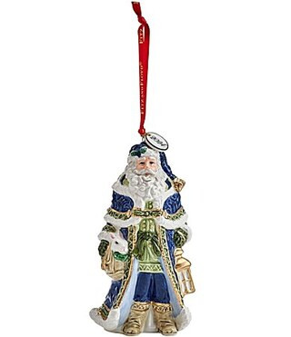 Fitz and Floyd Telluride Blue Santa Bell 2024 Ornament | Dillard's