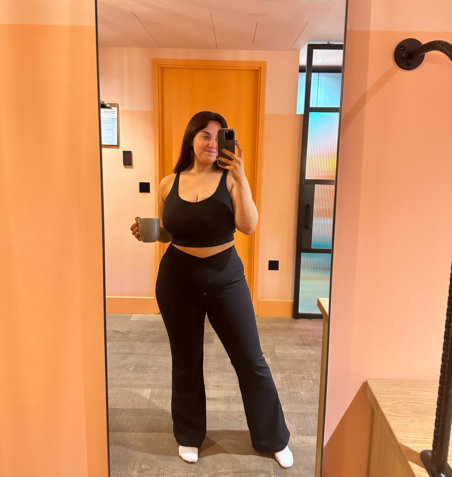 Ultimate comfy work from home outfit for fuller busts & curves ☁️ non wired bra (Gilly Hicks L Curvy) & flares (Halara 14-16) 

#LTKfindsunder50 #LTKstyletip #LTKmidsize