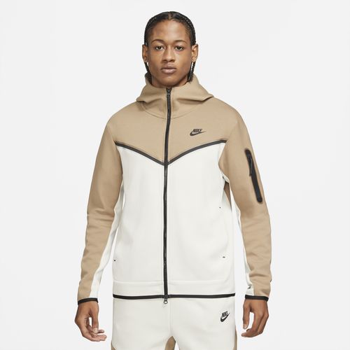 Nike Mens Nike Tech Fleece Full-Zip Hoodie - Mens Brown/Beige Size L | Foot Locker (US)