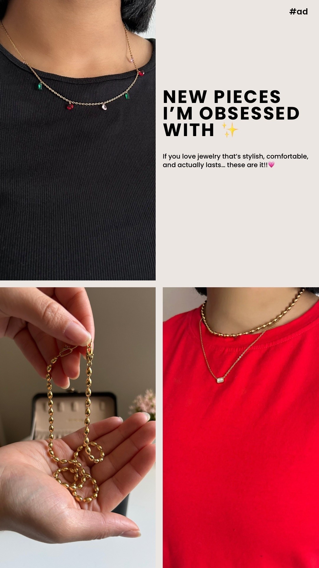 #ad
I’ve finally reached the point in my style journey where I want pieces that aren’t just cute for one outfit… but pieces I can live in✨

Something that feels elevated but still effortless, something I can throw on with a hoodie or pair with a chic outfit and it just works.

That’s exactly why I’ve been loving my new @LINNY CO necklaces. They’re lightweight, hypoallergenic, and comfortable enough for all-day wear — no irritation, no heaviness, just that perfect everyday sparkle💗

They’ve already become the pieces I reach for without thinking. The ones that make even the simplest outfits look intentional, polished, and put together ✨💛

I linked the exact styles I picked, plus a few others I’m eyeing, if you love everyday jewelry that’s stylish and durable.

Follow for more chic finds, everyday favorites, and petite fashion inspo 🤍

#LTKValentine #LTKPetite #LTKgrwm