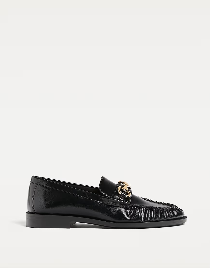 Stradivarius Loafers with decorative detailing in black | ASOS (Global)