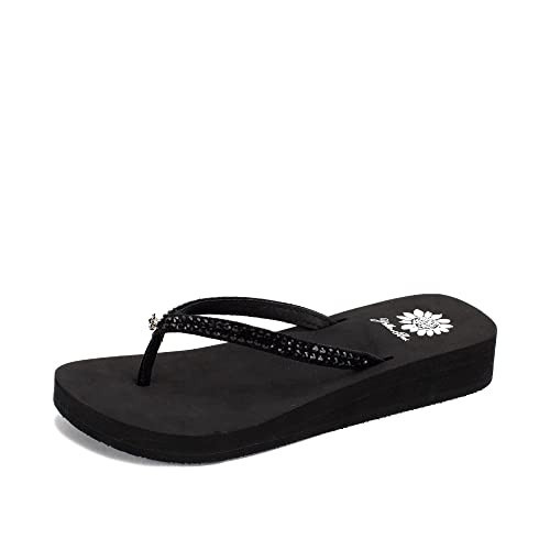 Yellow Box Womens Sandal, Solid Black, 7.5 US | Amazon (US)