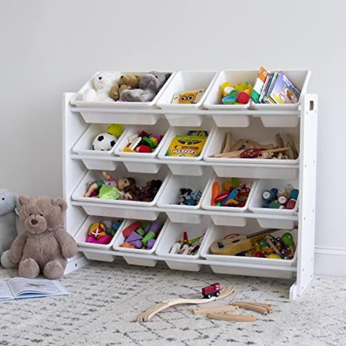 Humble Crew Extra-Large Toy Organizer, 16 Storage Bins, White/White | Amazon (US)