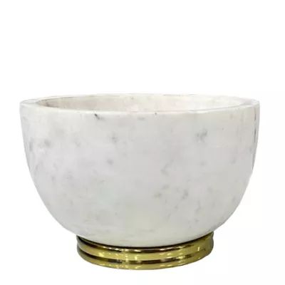 W Home Marble Bowl in Natural/Gold | Bed Bath & Beyond | Bed Bath & Beyond