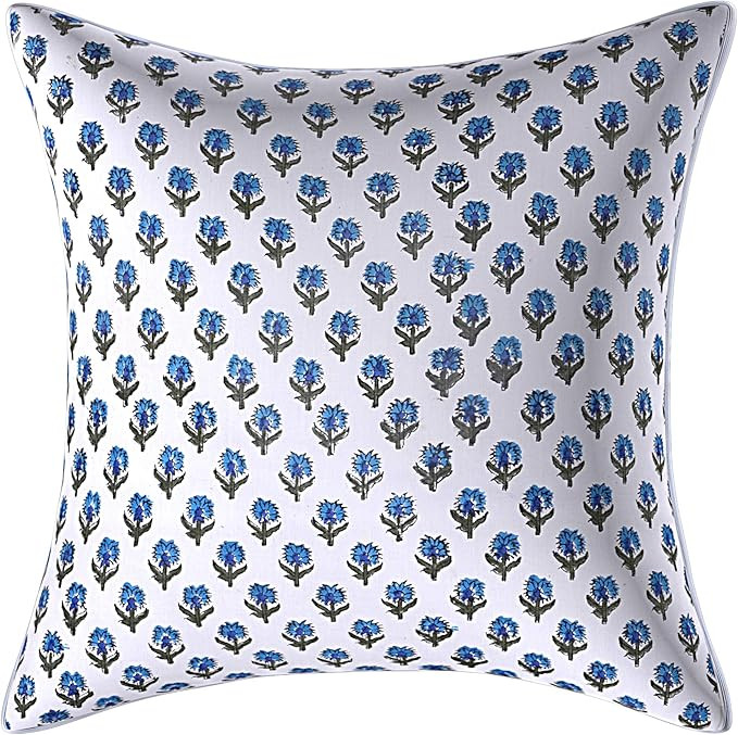 Charoli Enterprises Hand Block Print Fabric Indian Cushions Pillow Covers Decorative Throw Pillow... | Amazon (US)