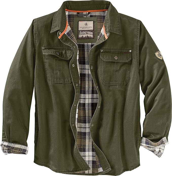 Legendary Whitetails Men's Journeyman Shirt Jacket, Flannel Lined Shacket for Men, Water-Resistan... | Amazon (US)