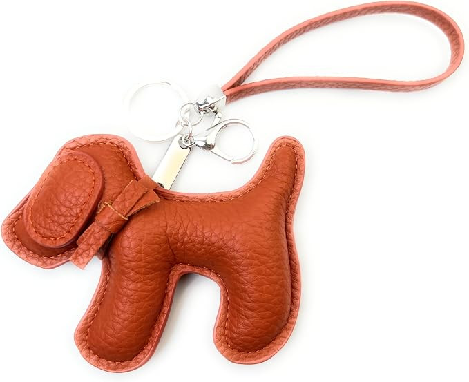 Dog Keychains Leather Craft Soft and Adorable Puppy Bag Charm Accessory for Backpack Purse Strap | Amazon (US)