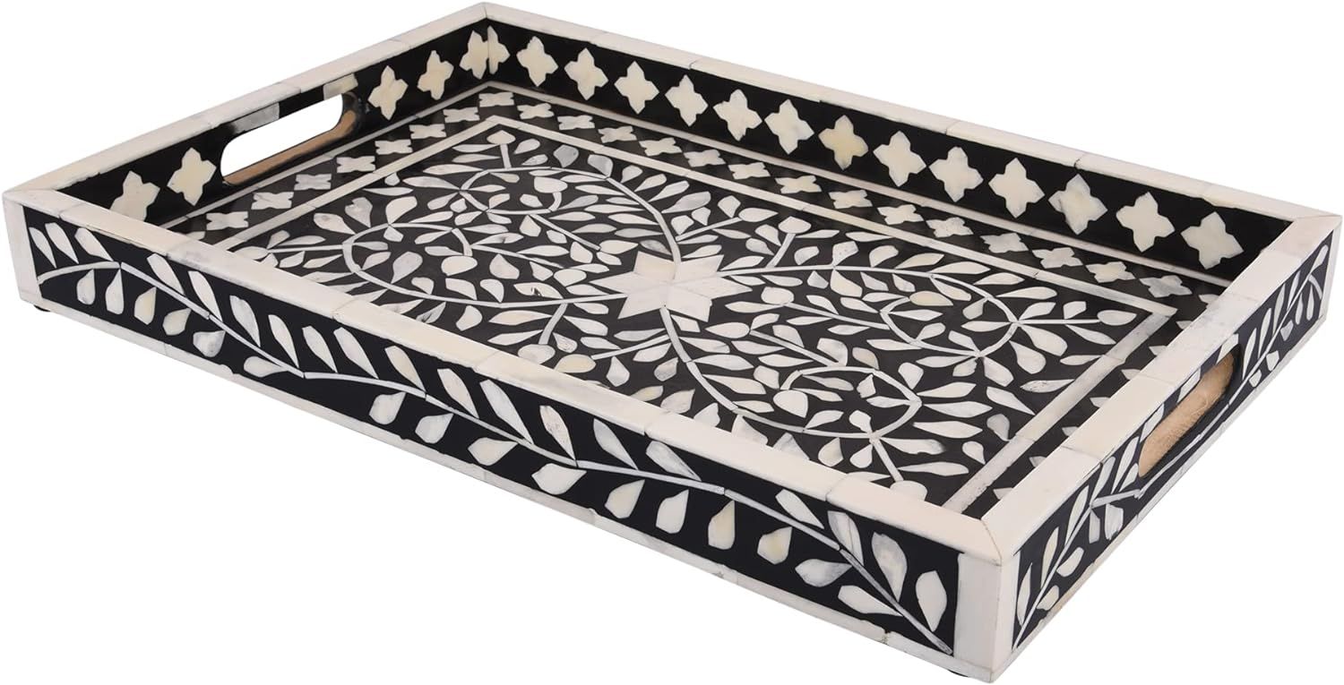 Moroccan Pattern Inspired Trays Ideal Ottoman Multipurpose Serving Tray or Simply Use as a Decora... | Amazon (US)