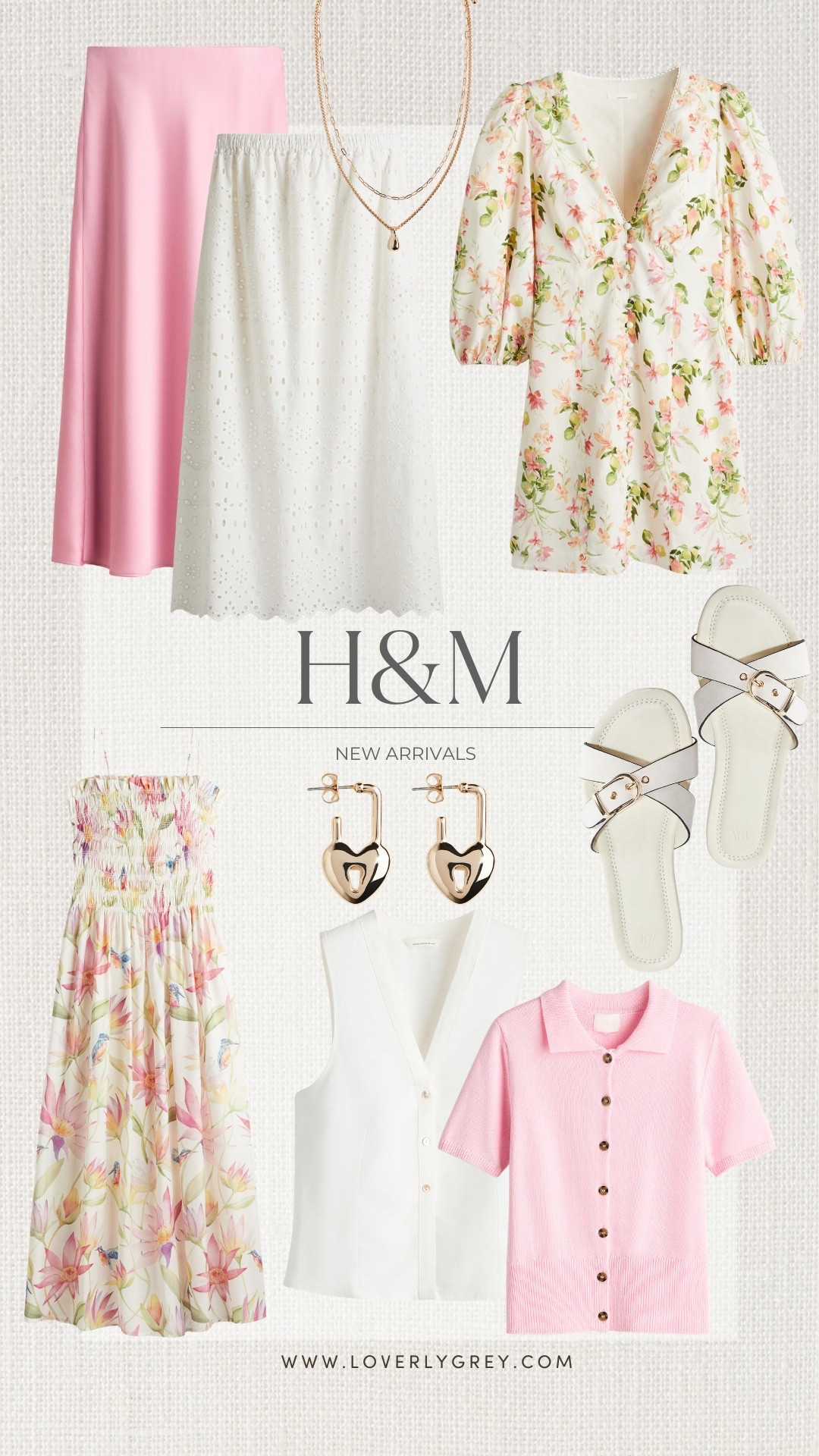 H&M new arrivals that I am currently loving! The eyelet maxi skirt is perfect for spring time and any upcoming warm weather vacations you have planned. I am also loving the floral dresses and pink collared top. 

#LTKdayinmylife #LTKSeasonal