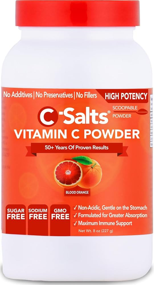 C-Salts Original Vitamin C Powder Supplement - 100% Pure High Dose Buffered Vitamin C Powder for ... | Amazon (US)