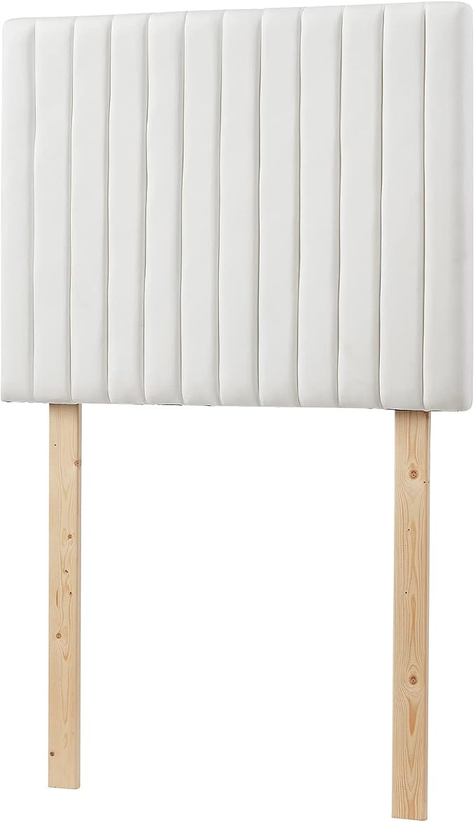 DormCo Tavira Allure® College Dorm Headboard with Legs - Classic Panel - Velvety White | Amazon (US)