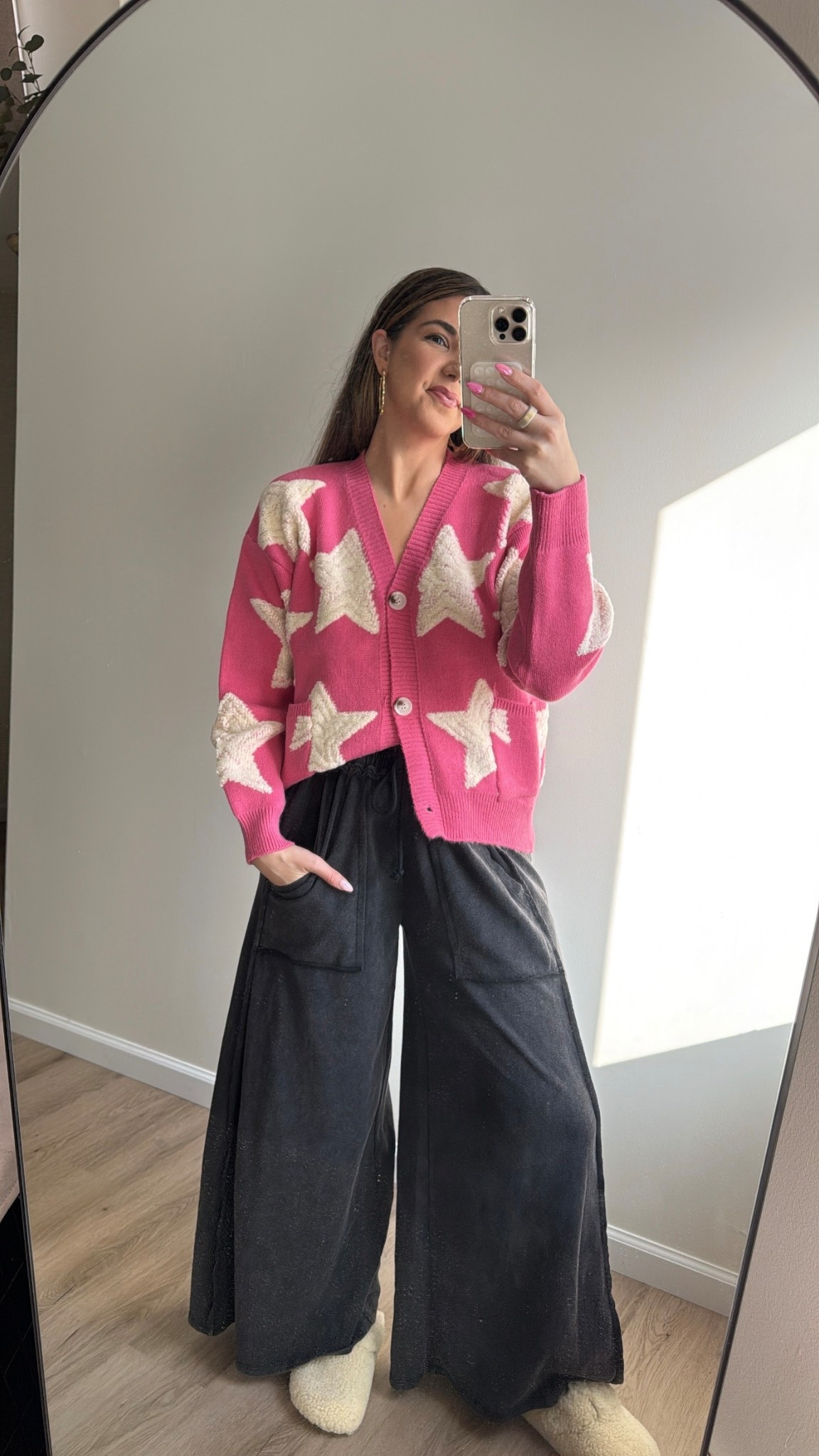 wearing small in cardigan & medium in lounge pants (both fit tts) *I size up in pants usually for length — I am 5’8 + these are PERFECT  

#LTKdayinmylife #LTKgrwm #LTKootd