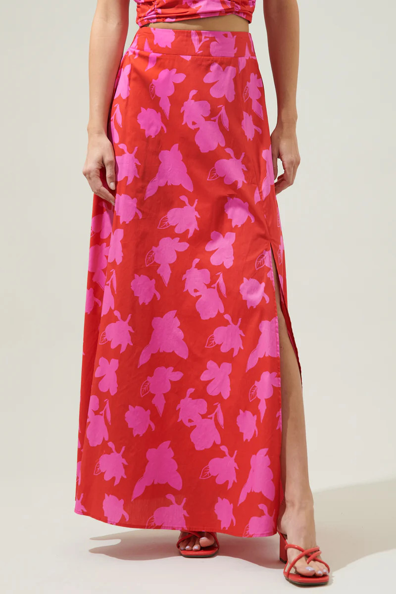 Raspberry Bliss Long Skirt | Sugarlips