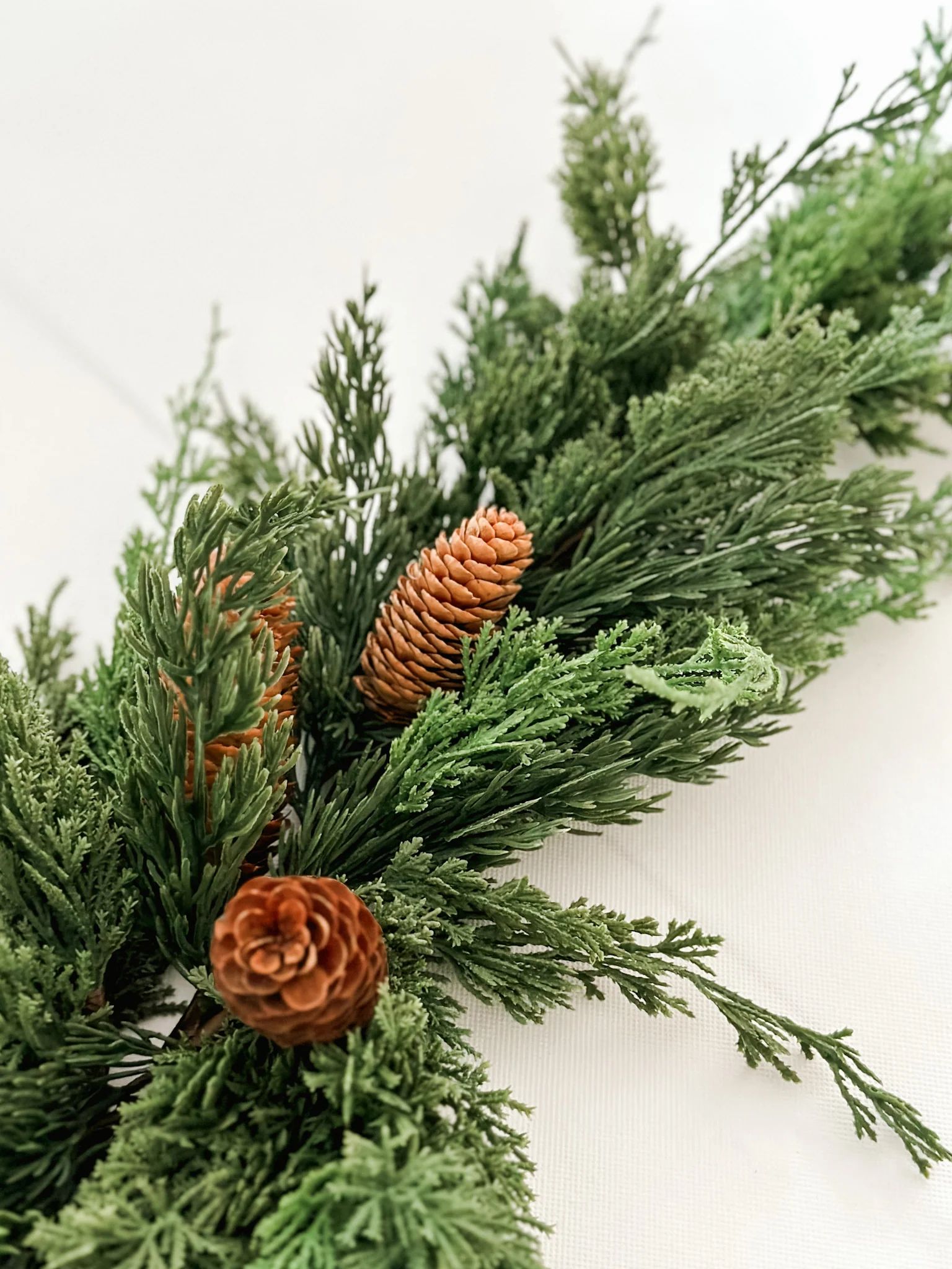Mixed Greens + Pinecone Swag | Jaclyn James Co