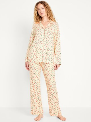 Knit Jersey Pajama Pant Set | Old Navy (US)