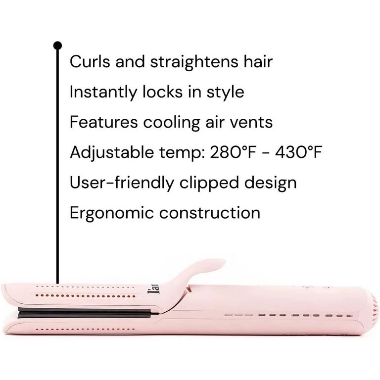 L'ANGE HAIR Le Duo 360° Airflow Styler | 2-in-1 Curling Wand & Titanium Flat Iron Hair Straighte... | Walmart (US)