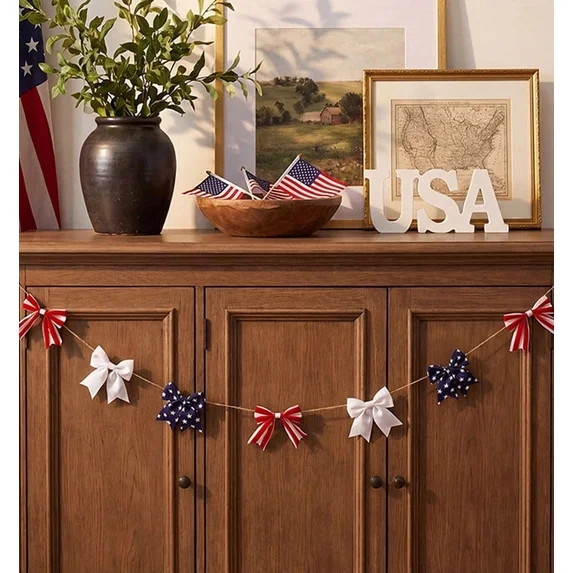 Fourth of July Independence Day Banner Patriotic Decorations for Indoor Outdoor Mantel Porch Fenc... | Walmart (US)