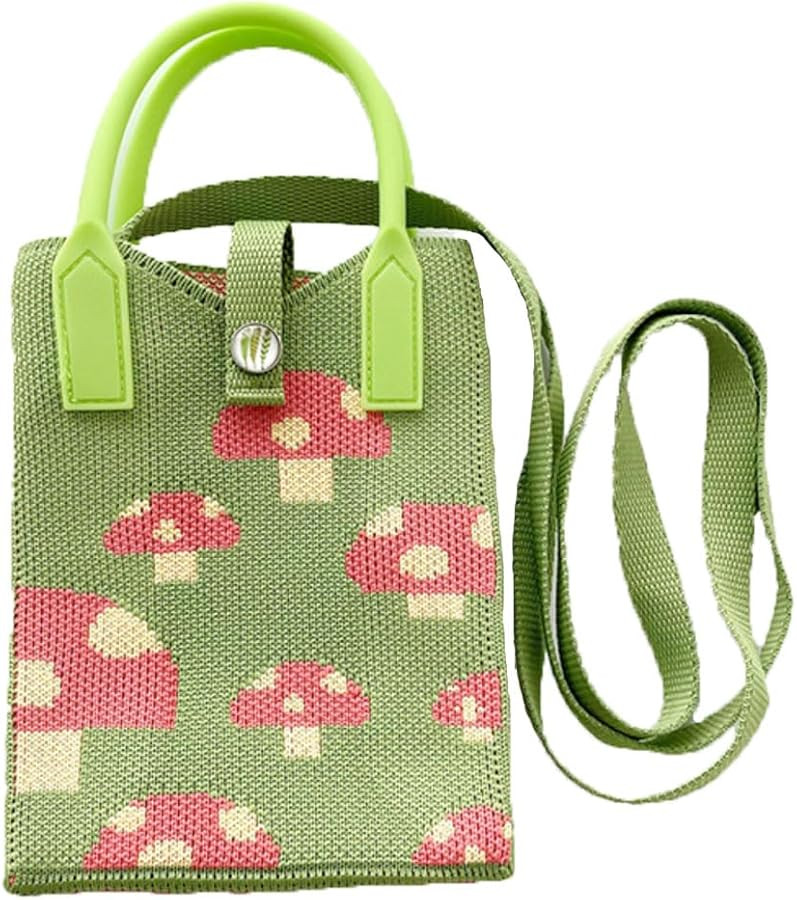 Women's Crochet Tote Bag Cute Animals Bag Hobo Bag Y2K Aesthetic Bag Knitted Cell Phone Bag Wool ... | Amazon (US)