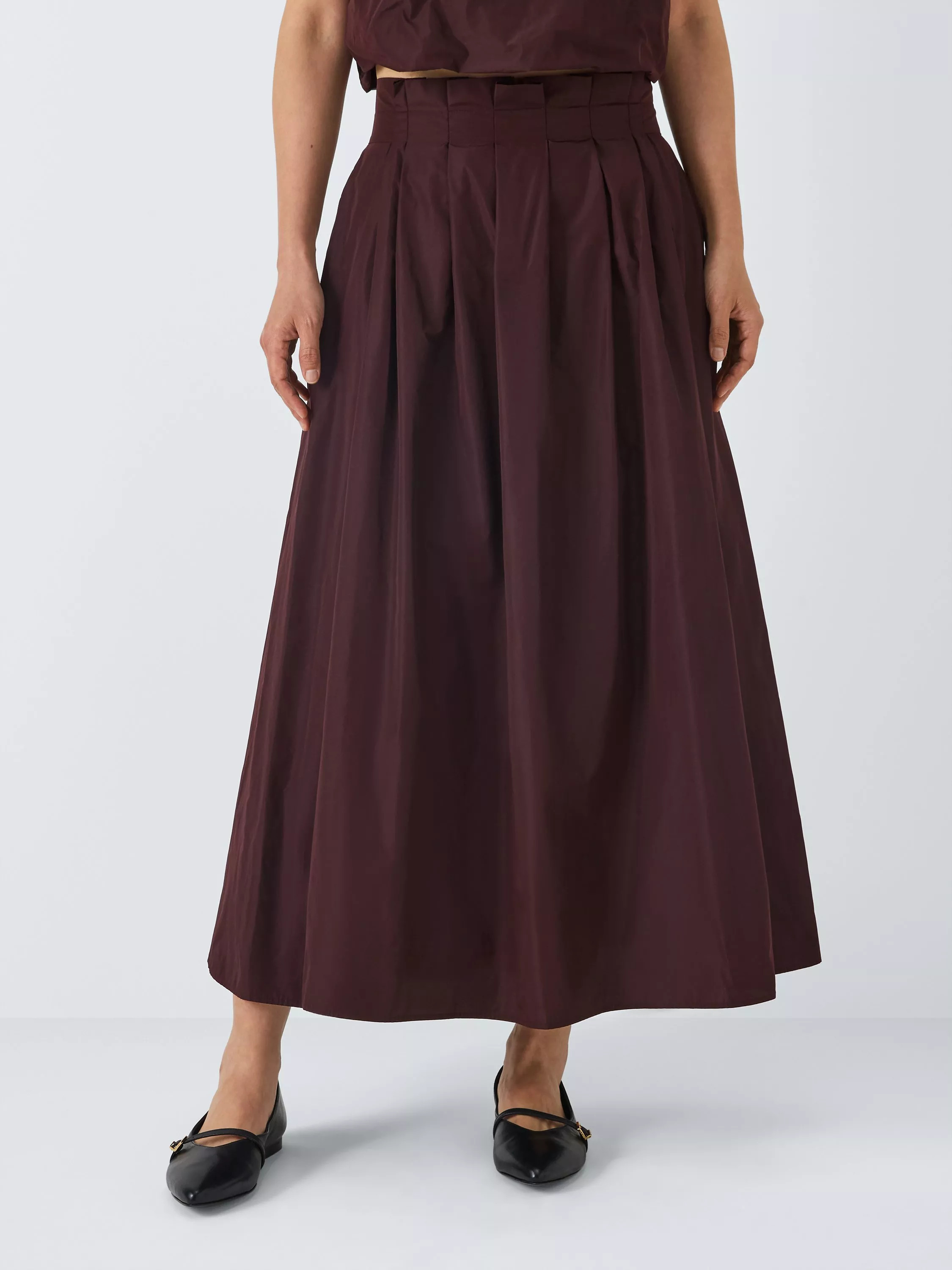 John LewisTaffeta Skirt, Berry | John Lewis (UK)