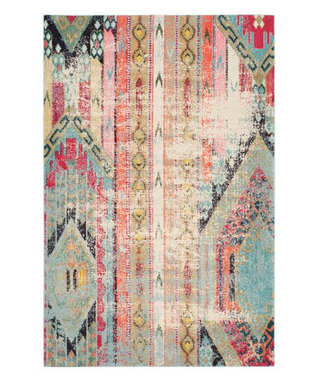 Light Blue & Beige Elaina Monaco Rug | Zulily