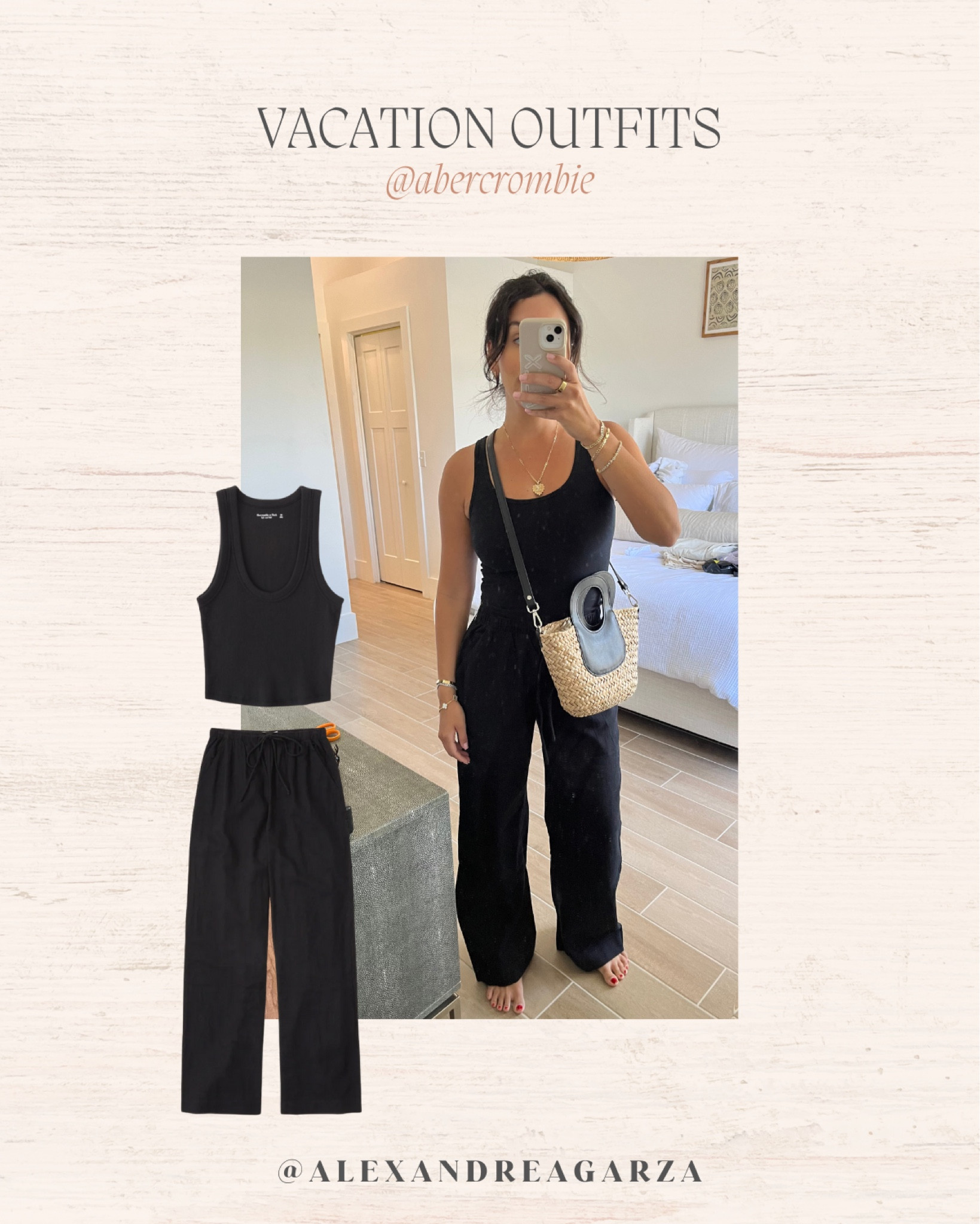 Abercrombie vacation looks! 
Wearing size small in top and bottom! Bag is from mango last year but linked similar options.

Abercrombie, abercrombie and fitch, vacation, beach wear, coverup, blouse, pants, matching set, spring and summer, vacation looks, resort wear, Alex Garza, Alexandrea Garza, linen

#LTKSeasonal #LTKunder100 #LTKtravel