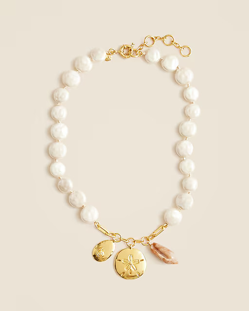 Nautical pearl charm necklace | J. Crew US