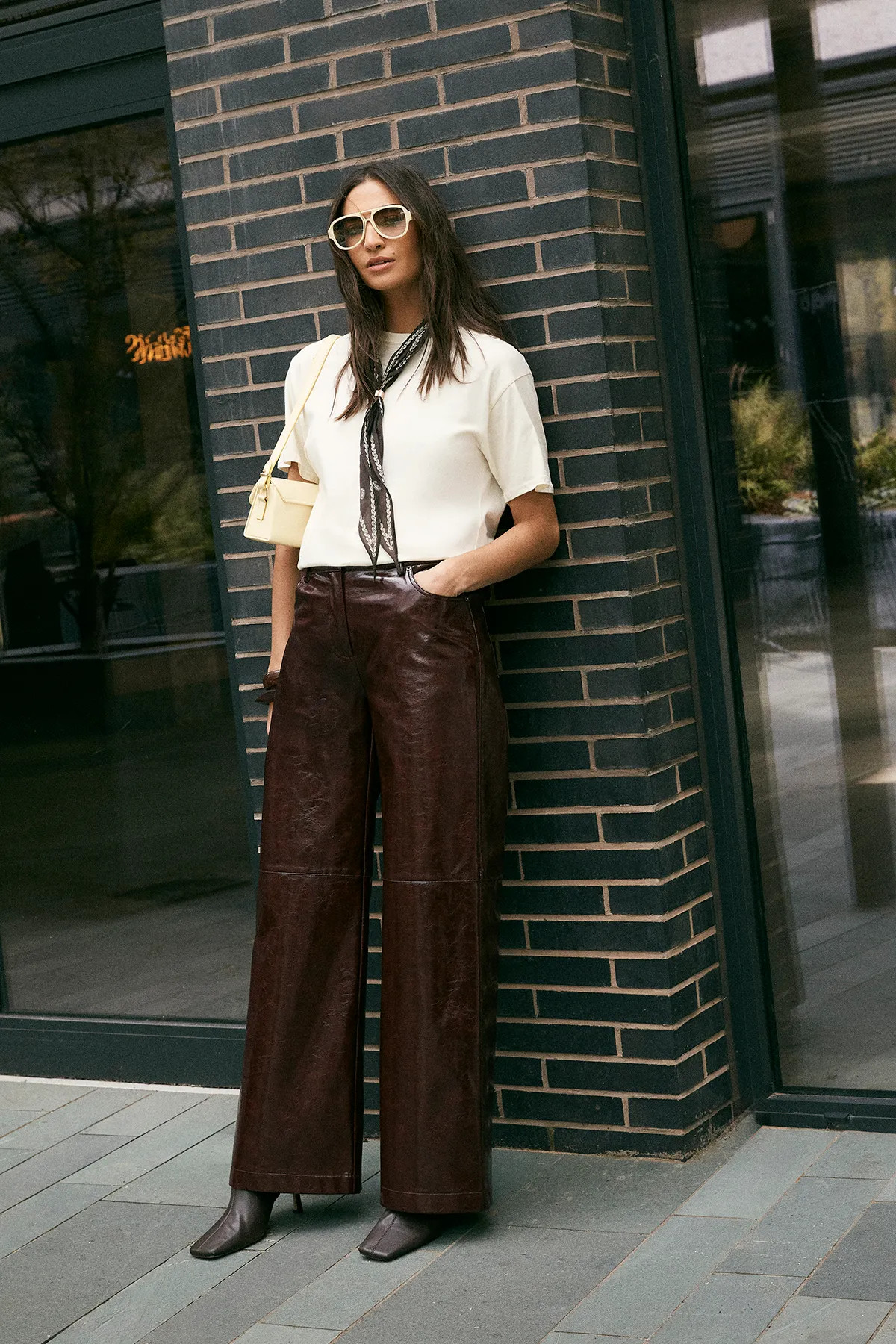 Premium Vinyl High Shine Faux Leather Slouch Pant | Nasty Gal US