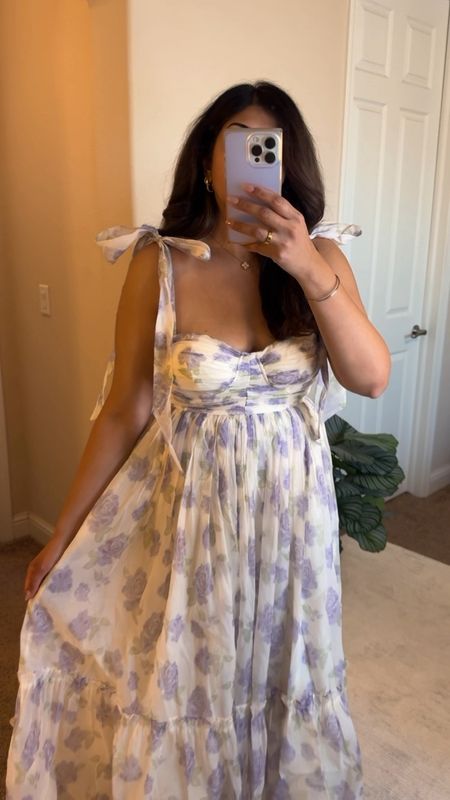 This dress for your engagement photos or anniversary! So dreamy! Might wear this for my Bridgerton watch party! 

Wedding guest dress / anniversary dress / photo shoot dress / coquette / floral dress / Nordstrom dress / petal and pup

#LTKParties #LTKSeasonal #LTKxNSale