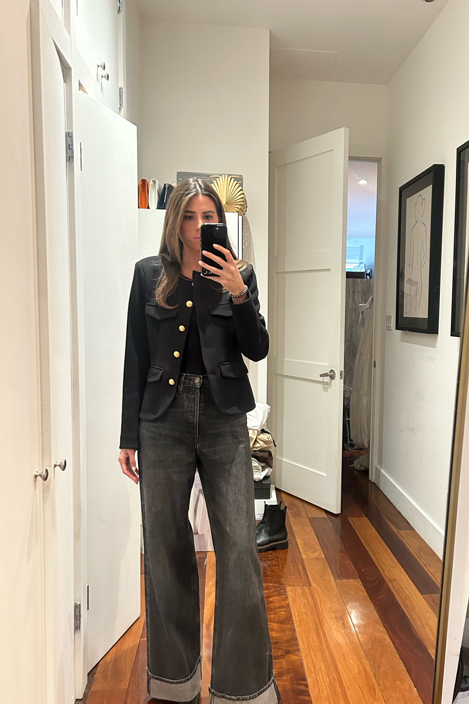 Uniform these days in NYC. Love Veronica Beard’s outerwear right now! 