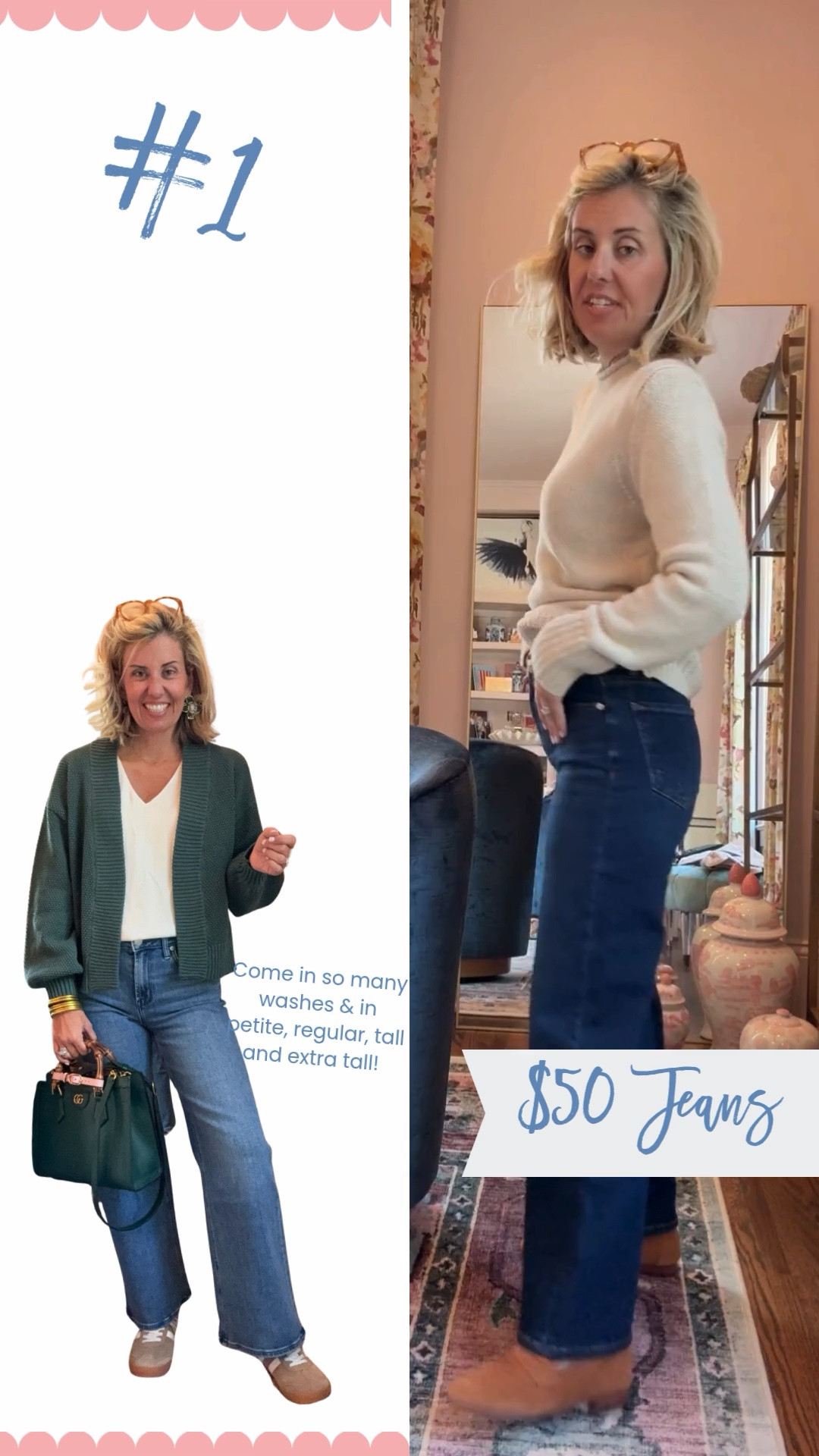 This week’s best of the best! 

Sizing:
Bella jeans- 26 short (seaside blue wash)
Lyles dress- small
Blouse- small
Tee- xs
Ruti pants- 4P
Field jacket- xs
Cashmere tee-xs
Emmy blouse- xs
Wally World jacket- s
Spanx jeans - xs petite

#LTKdayinmylife #LTKOver40 #LTKPetite
