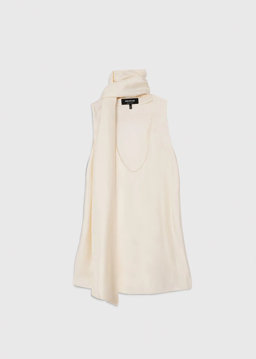 Ivory Silk Scarf Vest Top | WHISTLES | Whistles UK | | Whistles