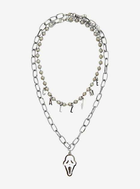 Scream Ghost Face Call Me Chain Necklace Set | Hot Topic | Hot Topic