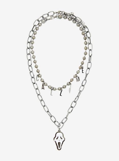Scream Ghost Face Call Me Chain Necklace Set | Hot Topic | Hot Topic
