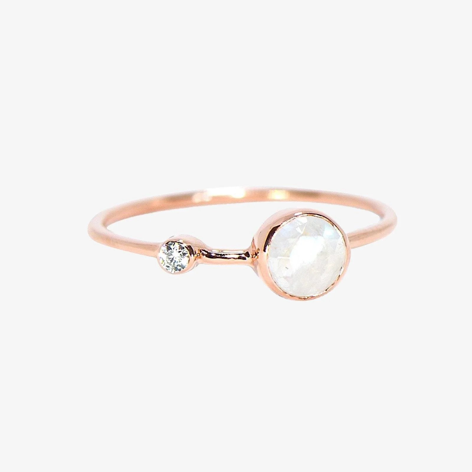 Moonstone Double Stone Ring | Pura Vida Bracelets